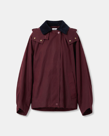 Telmi Trench Carmine red cotton trench coat ZAPA