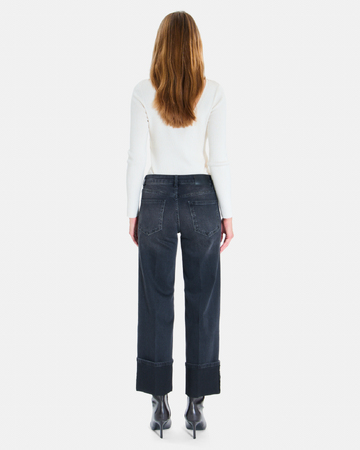 Jean Popus Black straight jeans ZAPA
