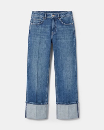 Jean Popus Straight-leg jeans in faded blue cotton ZAPA