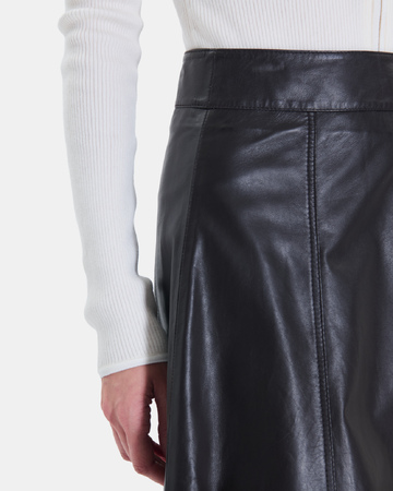 Julie Skirt Long pleated chocolate skirt ZAPA