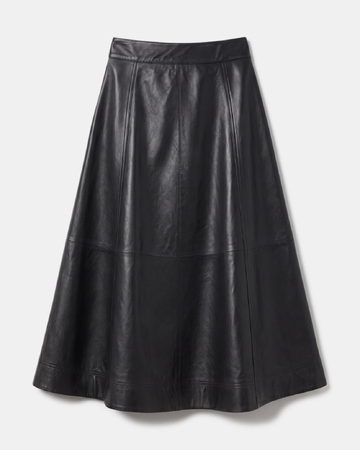 Julie Skirt Long pleated chocolate skirt ZAPA