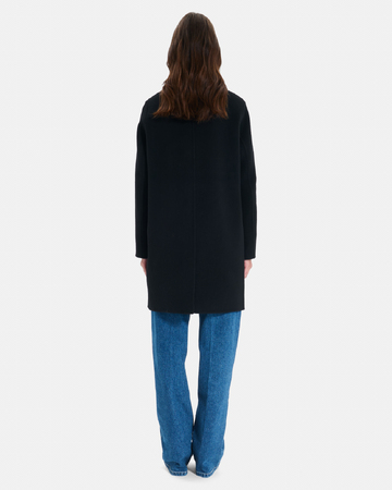 Mayra Coat Long wool coat with removable hood ZAPA