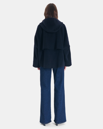 Madison Coat Short flared coat in nighttime wool ZAPA