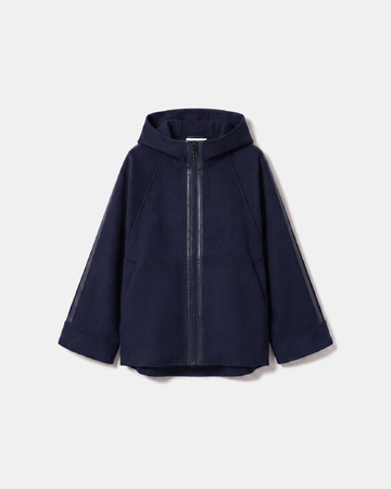 Madison Coat Short flared coat in nighttime wool ZAPA