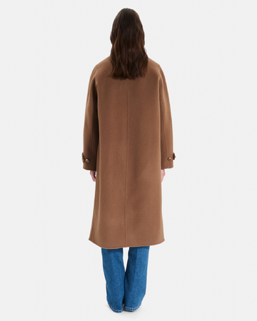 Milo Coat Long cinnamon wool coat ZAPA