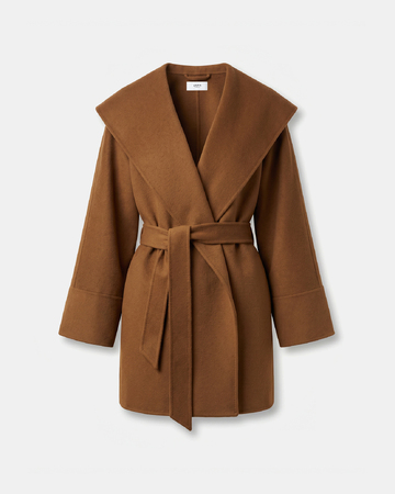 Maylone Coat Oversized tobacco wool coat ZAPA
