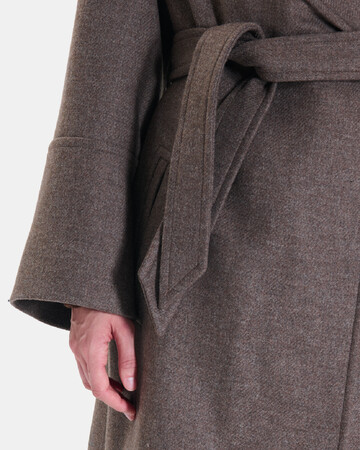 Manoli Coat Long hazelnut wool coat ZAPA