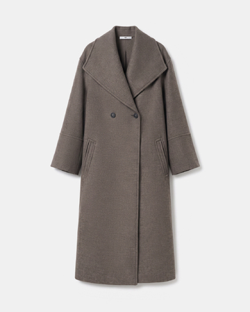 Manoli Coat Long hazelnut wool coat ZAPA