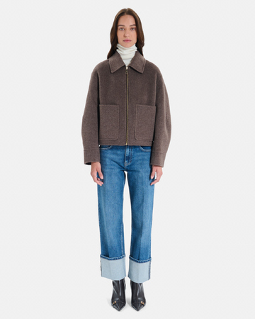 Moby Coat Short reversible wool coat ZAPA