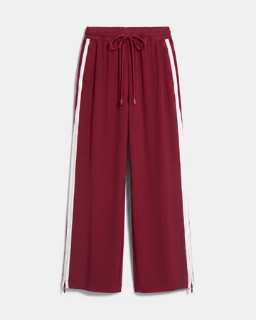 Posy Pants Flowing drawstring trousers with white side stripes ZAPA