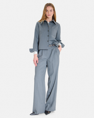 Princesse Pants Wide-legged heather grey trousers ZAPA