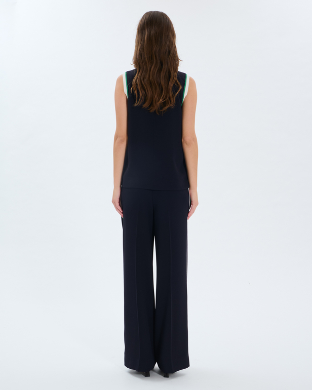 Top Troy Nighttime contrast neckline top ZAPA