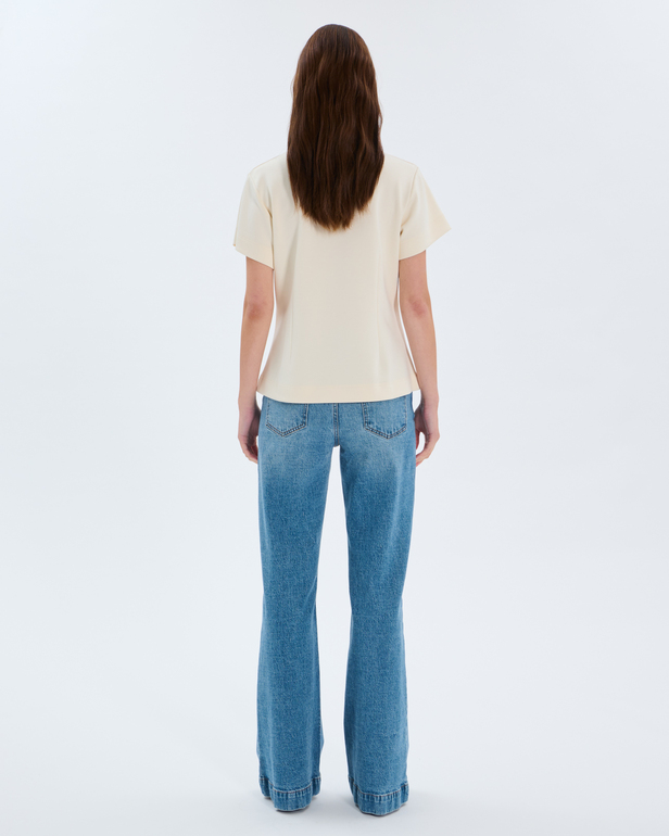 Top Tanouk Ecru viscose top ZAPA