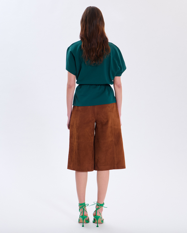 Top Toria Green top with a cinched waist ZAPA