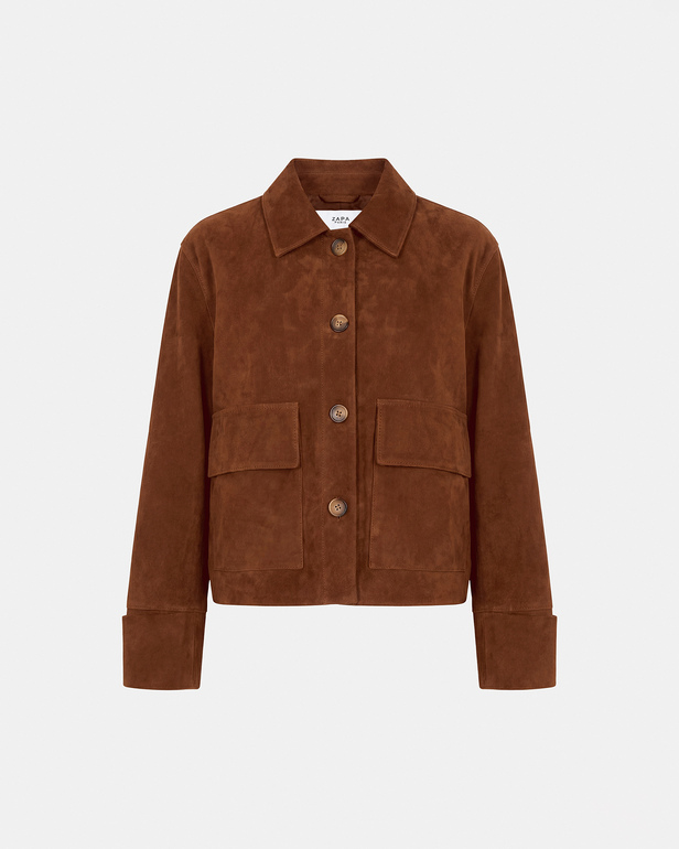 Vita Jacket Mahogany goatskin leather jacket ZAPA