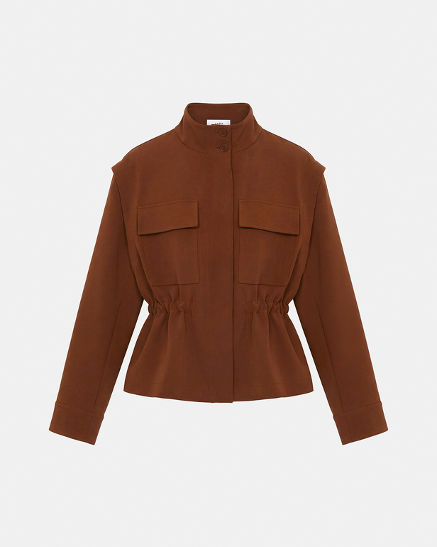 Vahita Jacket Mahogany jacket with removable sleeves ZAPA