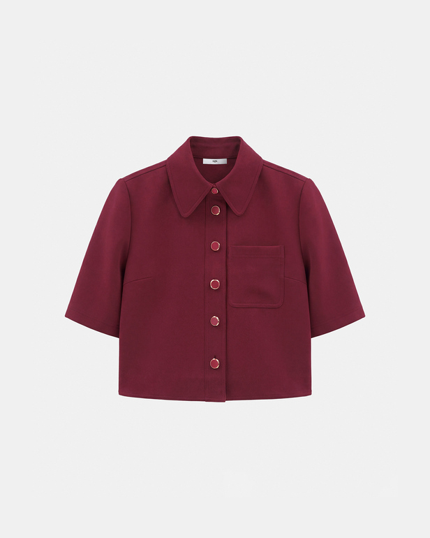 Celina shirt Short burgundy shirt ZAPA