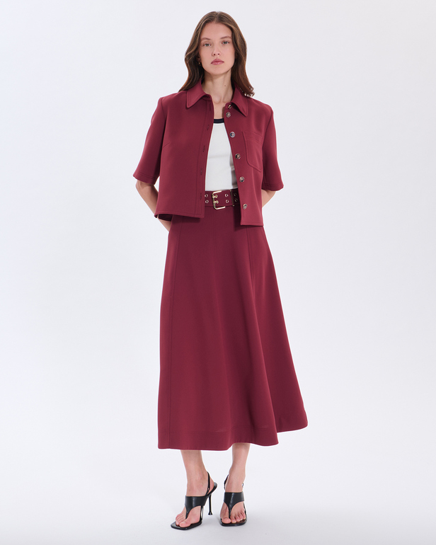 June Skirt Long wine-colored skirt ZAPA