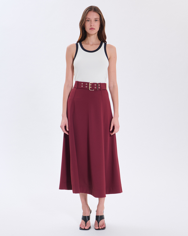 June Skirt Long wine-colored skirt ZAPA
