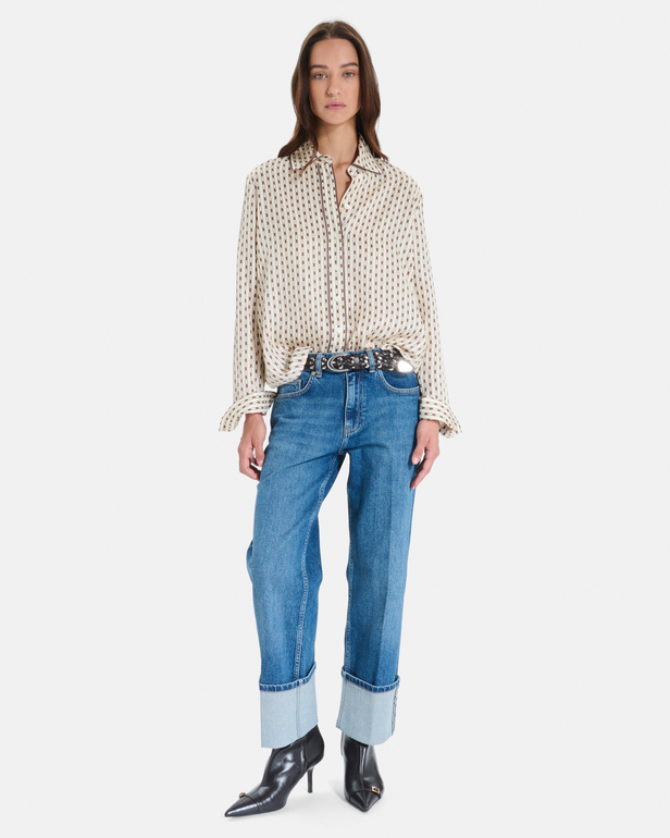 Cosmi P Shirt Straight-cut shirt with geometric patterns ZAPA