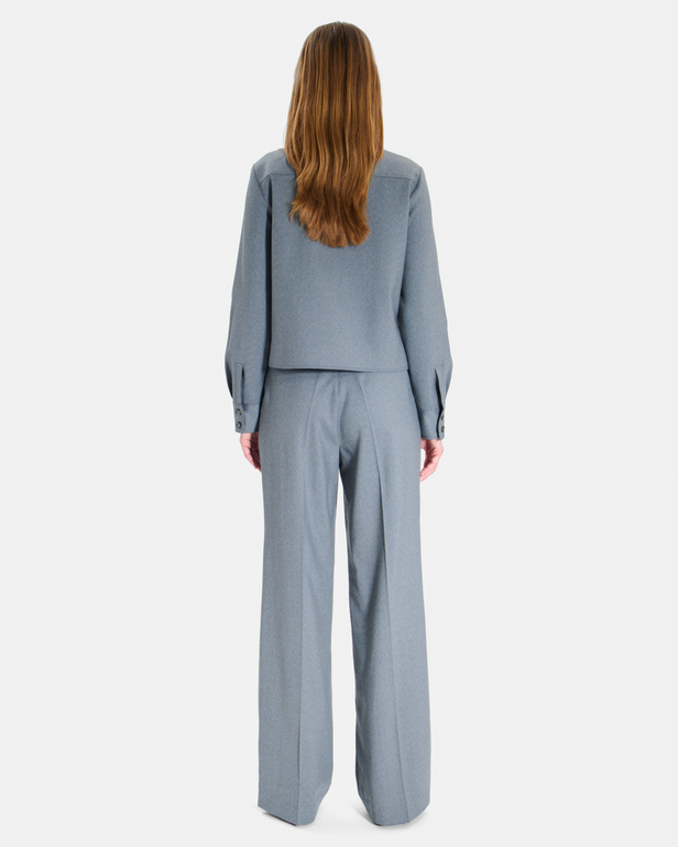 Conie Shirt Modern grey shirt with a classic collar ZAPA