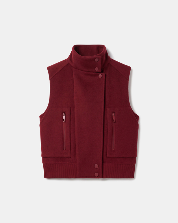 Gaspard vest Sleeveless wool vest with a high collar ZAPA