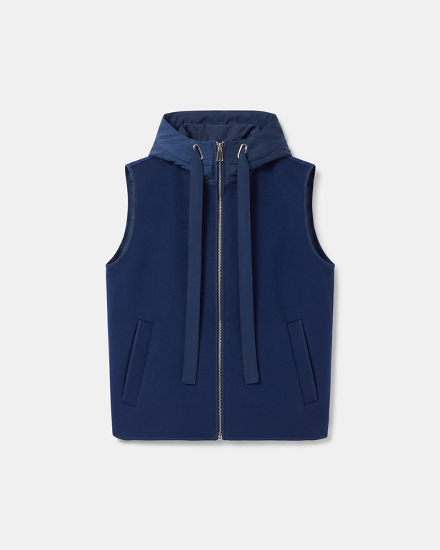 Grinny Vest Royal blue wool sleeveless vest ZAPA