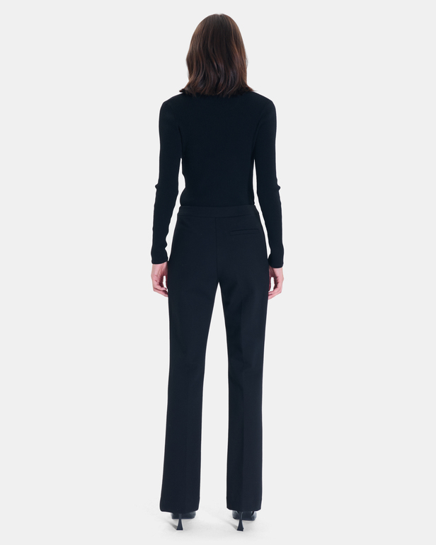 Noun cardigan Black ribbed knit zip-up vest ZAPA