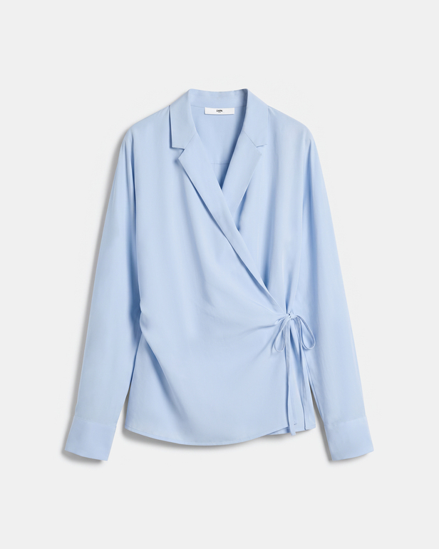 Top Taran Light blue crossover top ZAPA