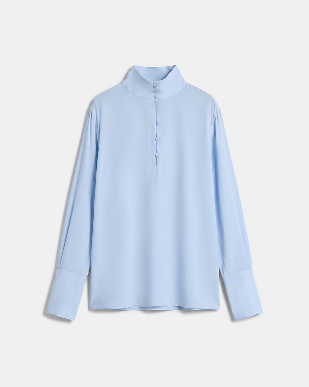 Top Tobias Light blue long-sleeved top with a high neck ZAPA