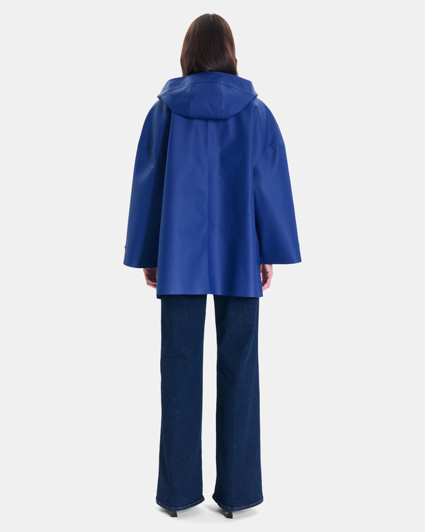 Tim Trench Royal blue hooded trench coat ZAPA