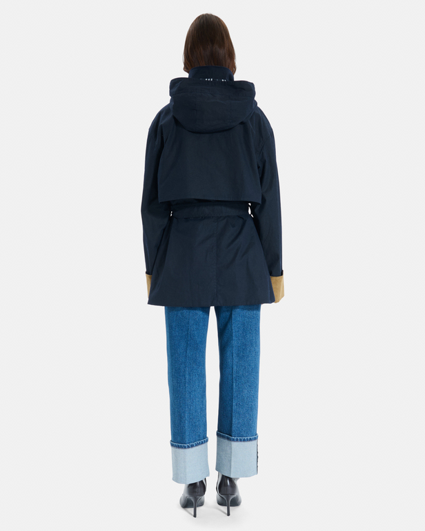 Tabi Trench Fitted nighttime trench coat in cotton ZAPA