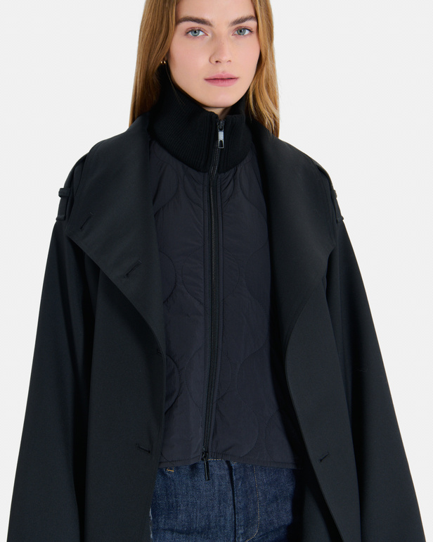 Tybalt Trench Long black double-breasted trench coat ZAPA