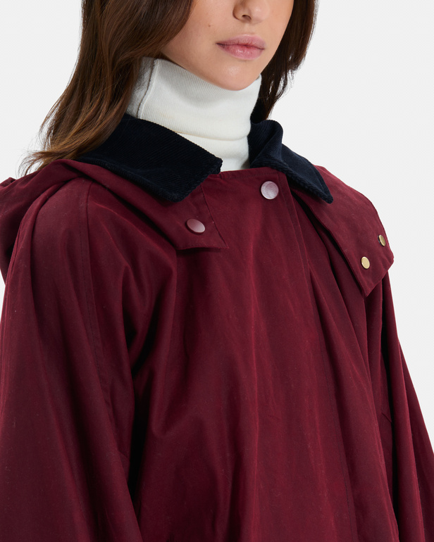 Telmi Trench Carmine red cotton trench coat ZAPA