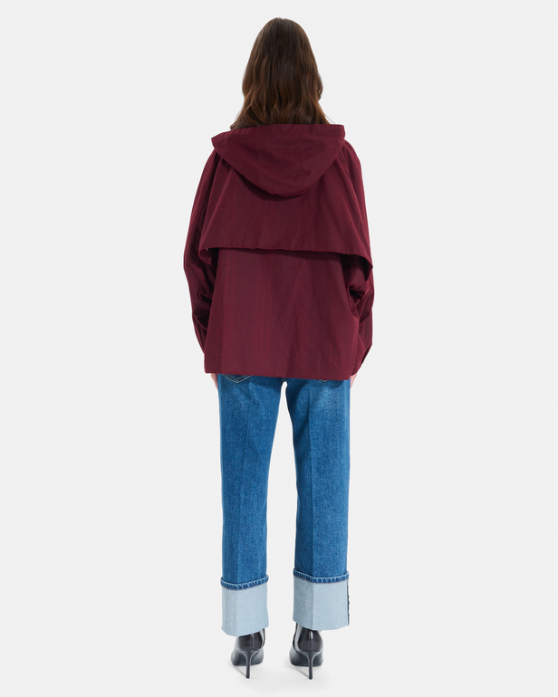 Telmi Trench Carmine red cotton trench coat ZAPA