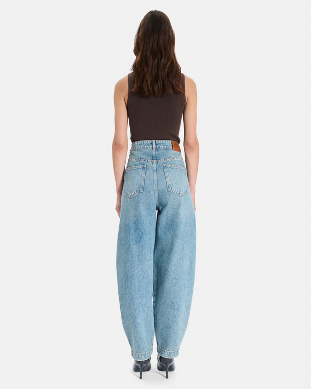 Jean Pia Vintage blue cotton barrel jeans ZAPA