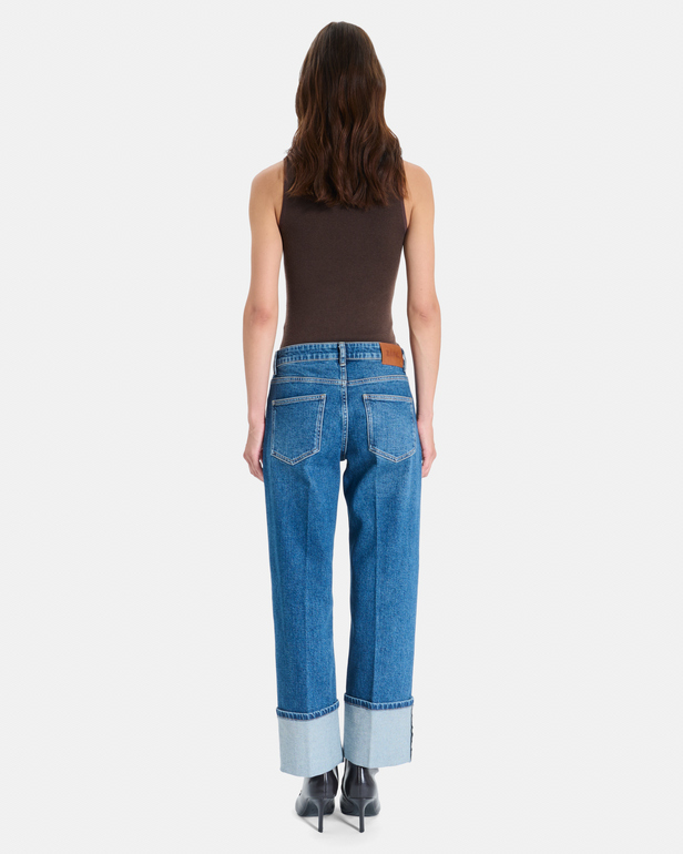 Jean Popus Straight-leg jeans in faded blue cotton ZAPA