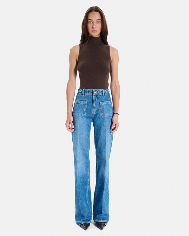 Jean Pocket Straight-leg cotton jeans ZAPA