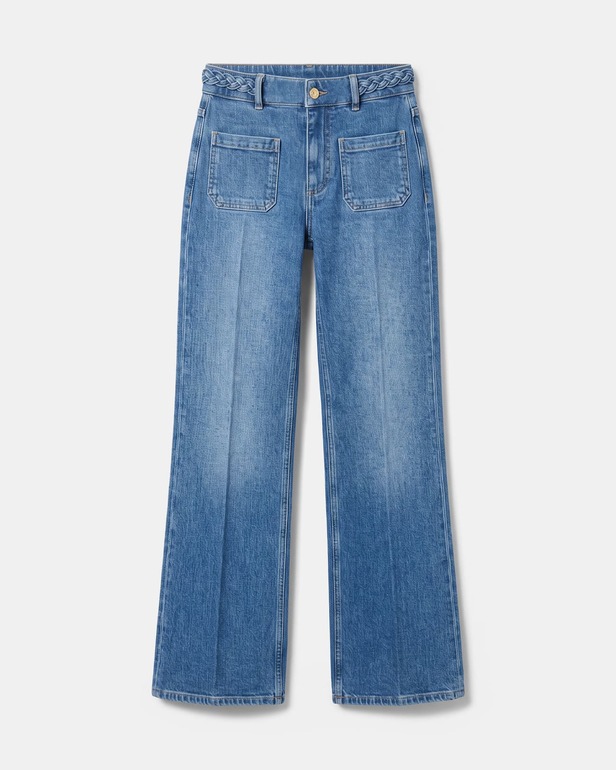 Jean Pocket Straight-leg cotton jeans ZAPA