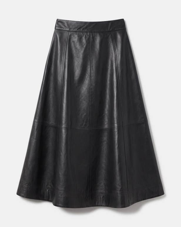 Julie Skirt Long pleated chocolate skirt ZAPA