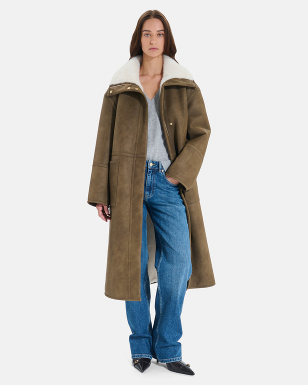 Matisse coat Khaki coat with contrasting hood ZAPA