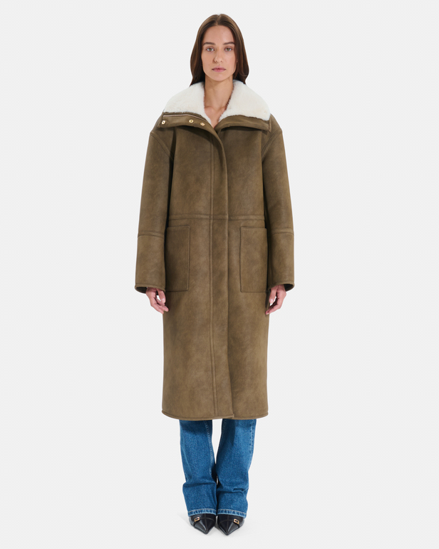 Matisse coat Khaki coat with contrasting hood ZAPA