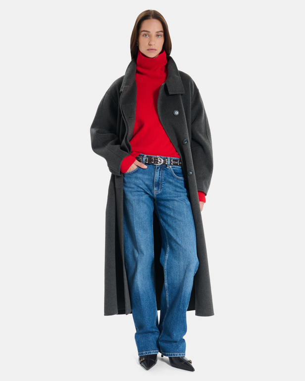Melissa Coat Long wool coat with a high collar ZAPA