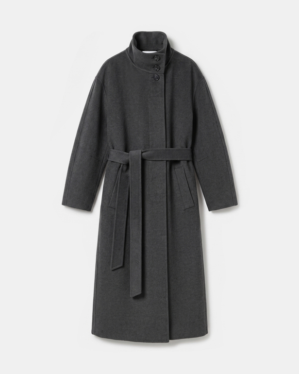 Melissa Coat Long wool coat with a high collar ZAPA