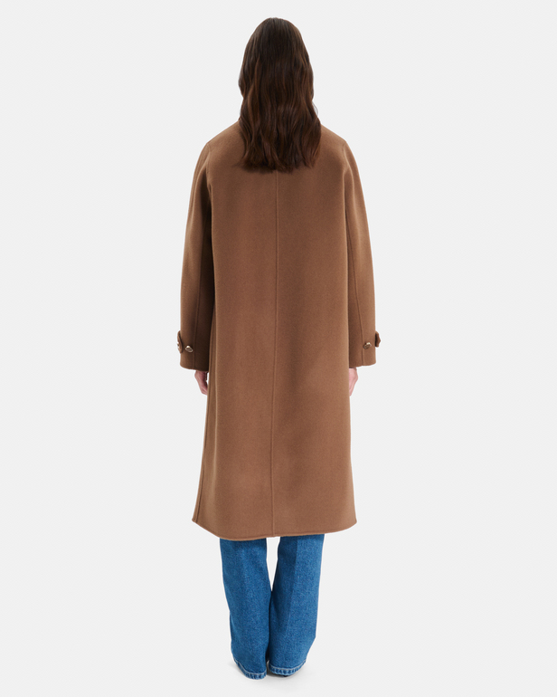 Milo Coat Long cinnamon wool coat ZAPA