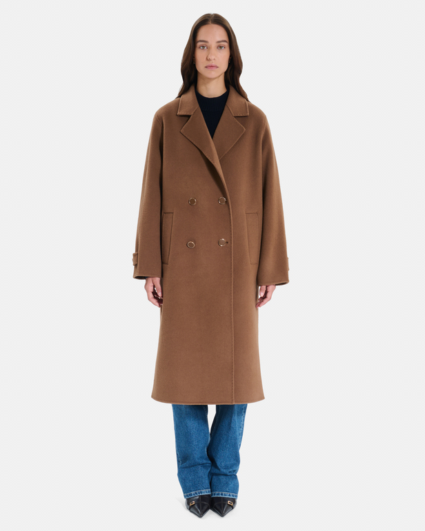 Milo Coat Long cinnamon wool coat ZAPA