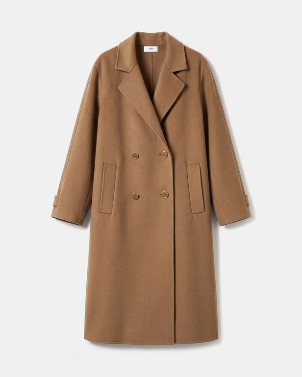 Milo Coat Long cinnamon wool coat ZAPA