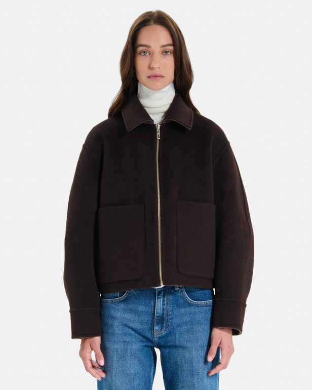 Moby Coat Short reversible wool coat ZAPA