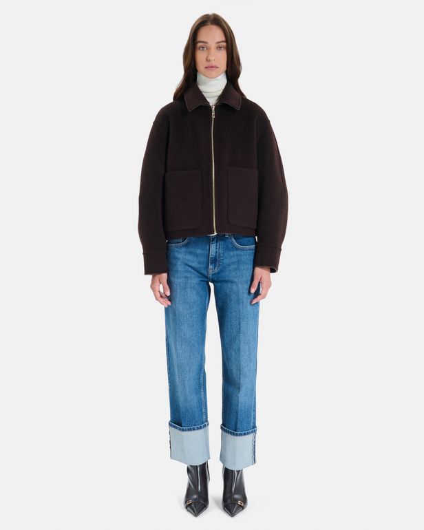 Moby Coat Short reversible wool coat ZAPA