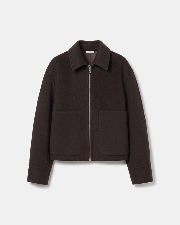 Moby Coat Short reversible wool coat ZAPA